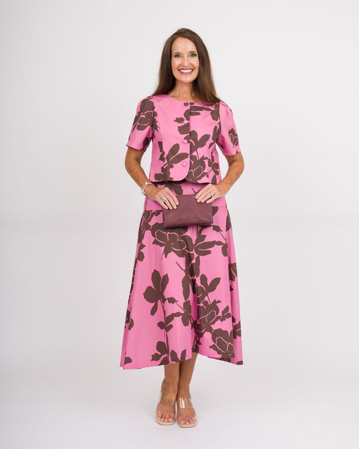 Freddie Skirt - Pink &amp; Brown