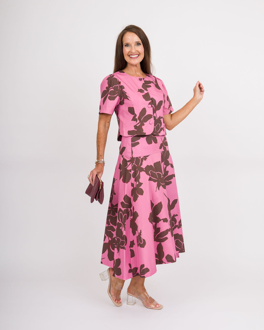 Freddie Skirt - Pink &amp; Brown