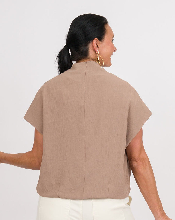 Darla Draped Top - Latte