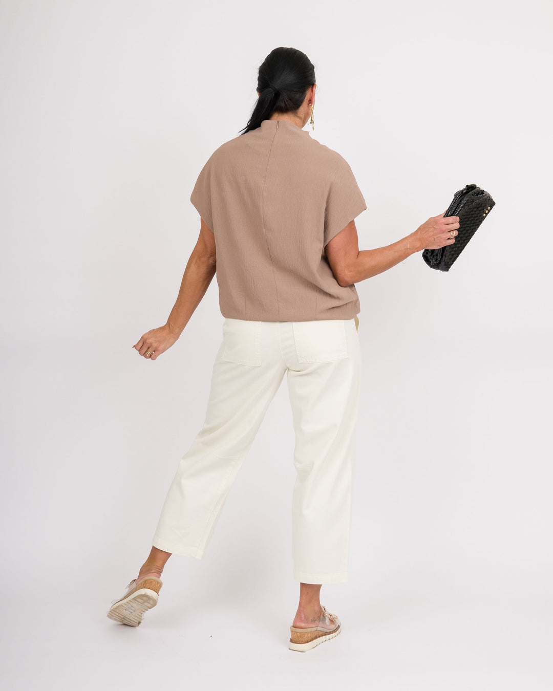 Darla Draped Top - Latte