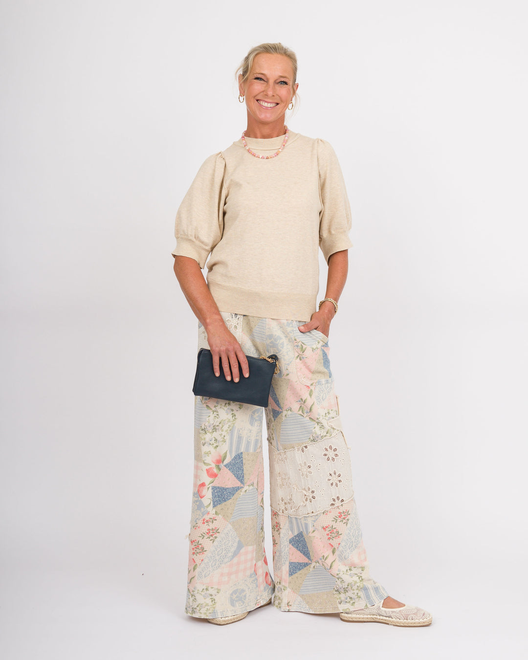 Phoebe Puff Sleeve Top - Oatmeal