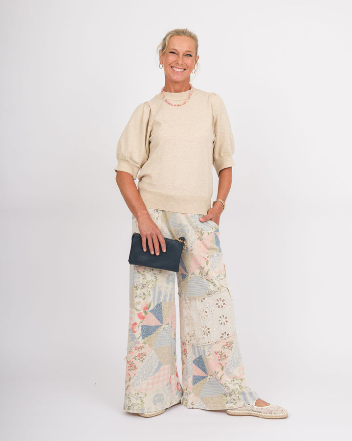 Phoebe Puff Sleeve Top - Oatmeal
