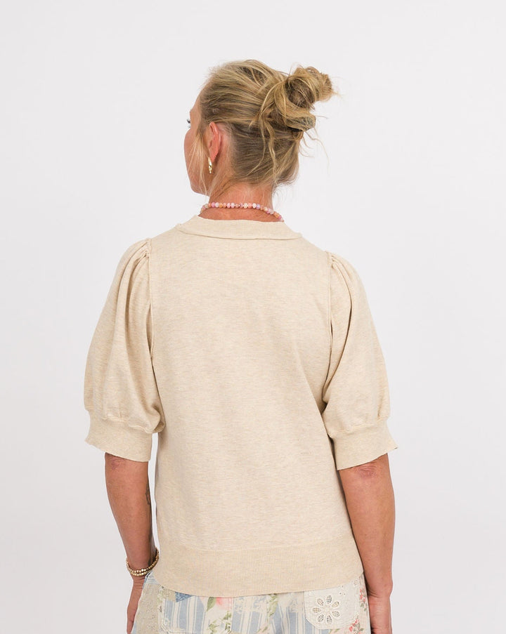 Phoebe Puff Sleeve Top - Oatmeal