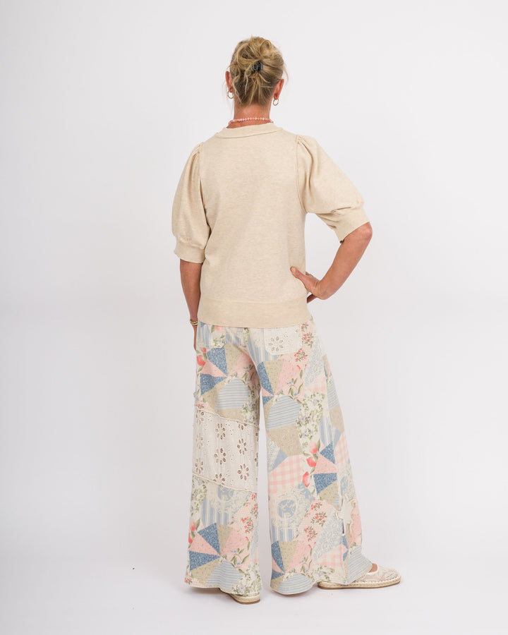 Phoebe Puff Sleeve Top - Oatmeal