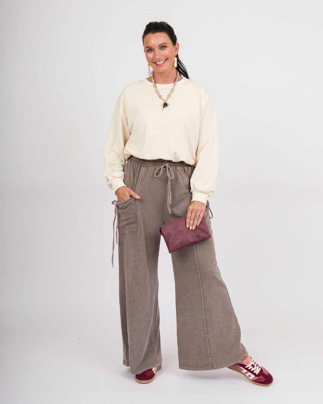 Aspen Luxe Knit Bubble Top - Cream
