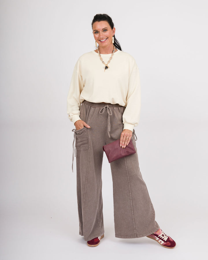 Aspen Luxe Knit Bubble Top - Cream