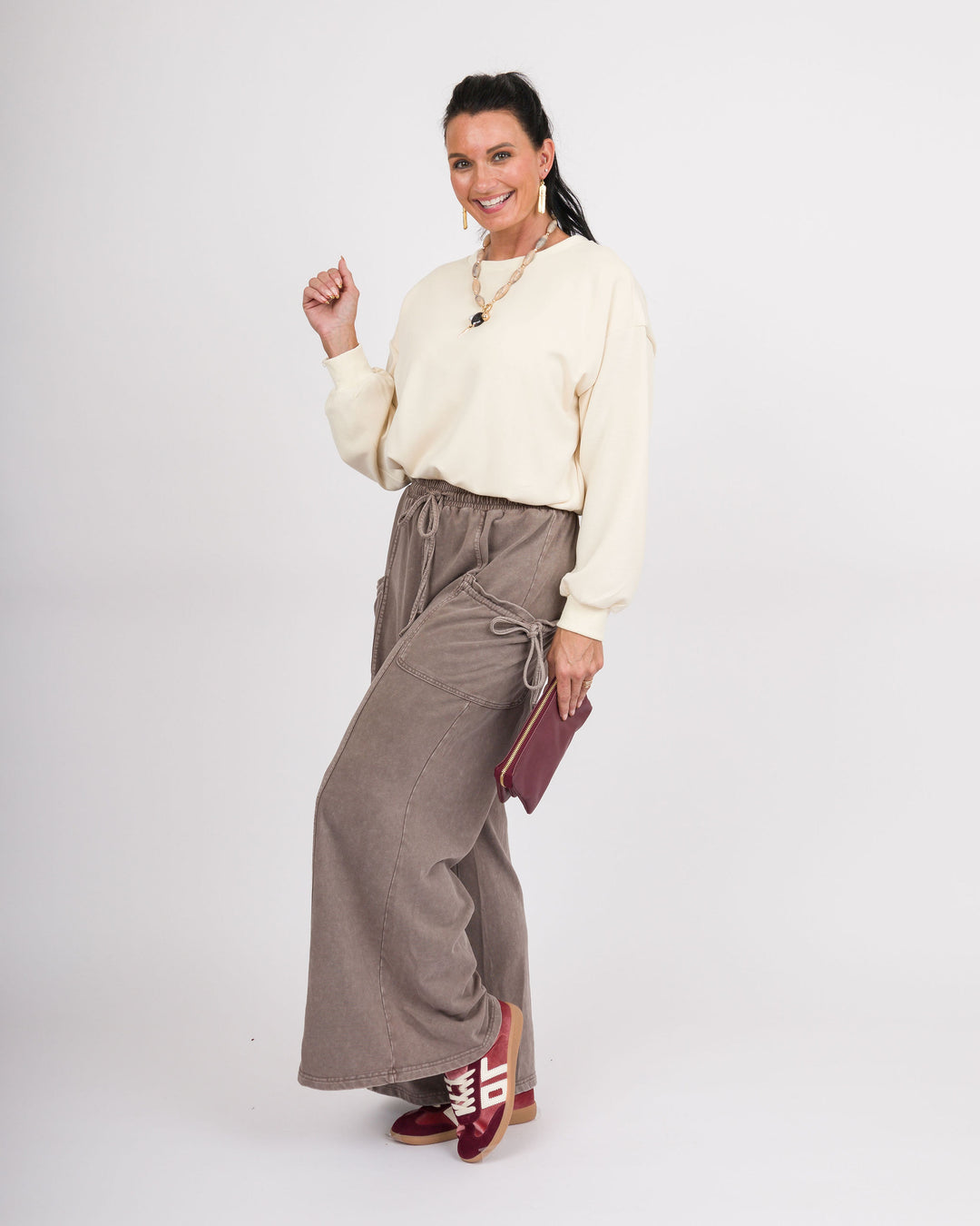 Espresso Washed Terry Pants