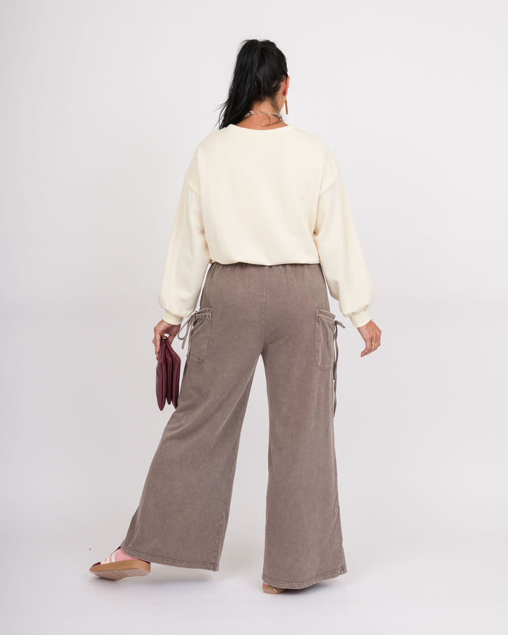 Espresso Washed Terry Pants