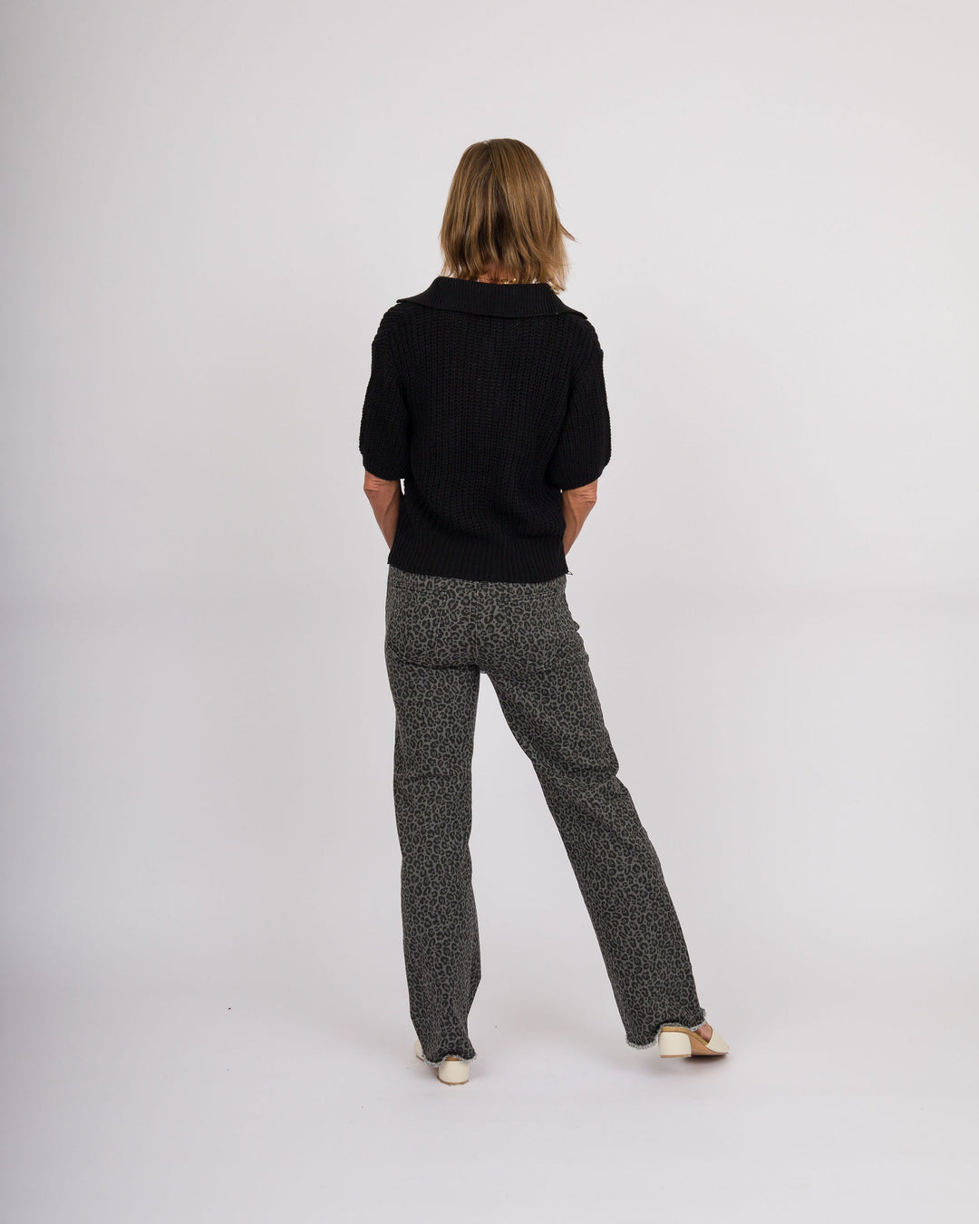 Heart of Pine Platinum Animal Fray Hem Jeans