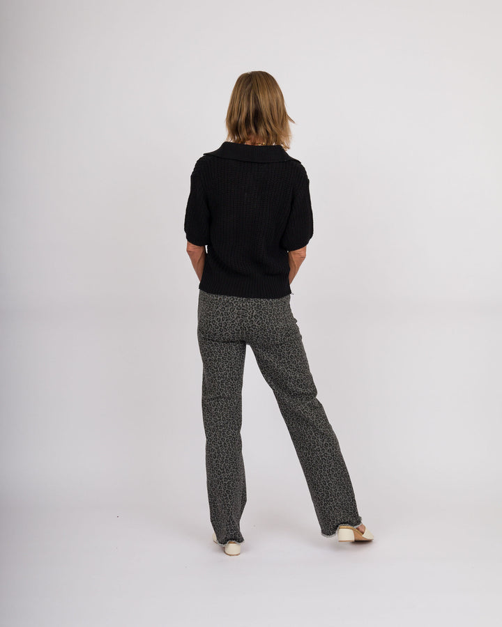Heart of Pine Platinum Animal Fray Hem Jeans