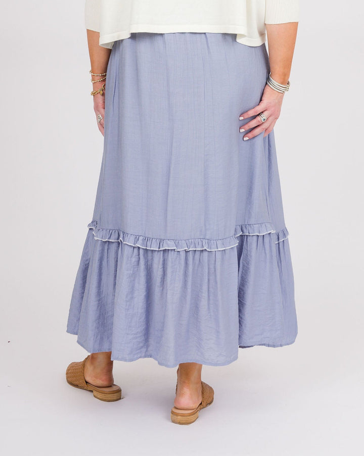 Dakota Dusty Blue Maxi Skirt - Final Sale