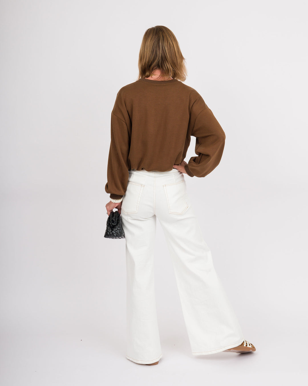 Aspen Luxe Knit Bubble Top - Cocoa Powder