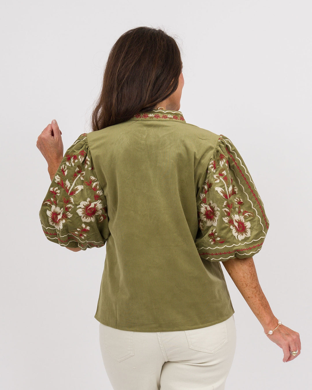 Leona Floral Corduroy Top