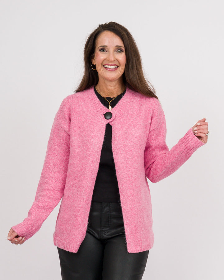 Pink Cardigan Sweater