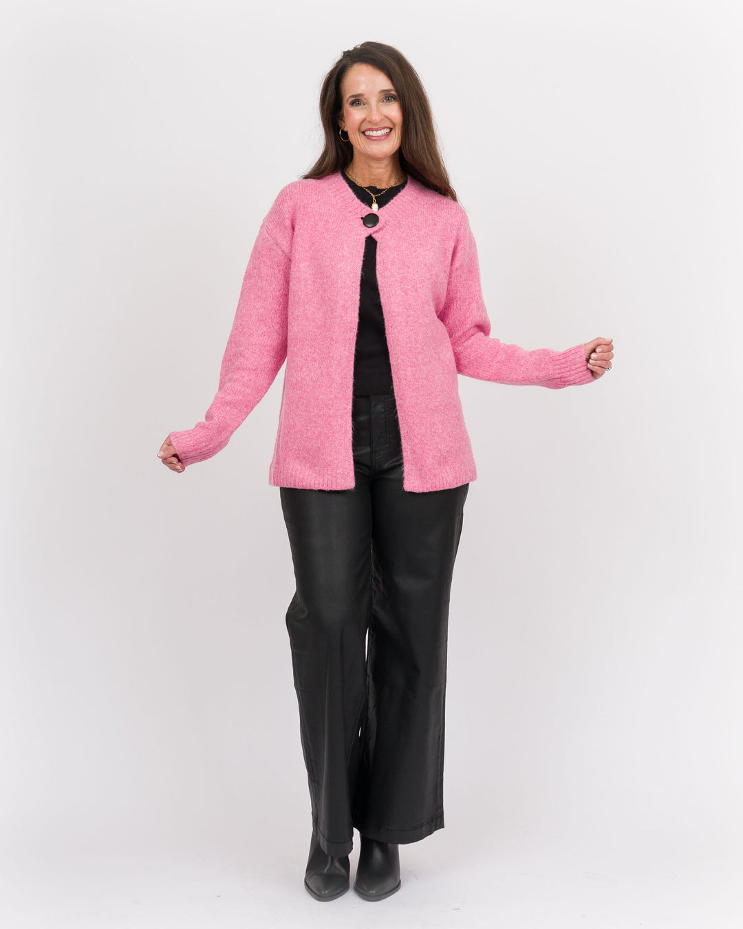 Pink Cardigan Sweater