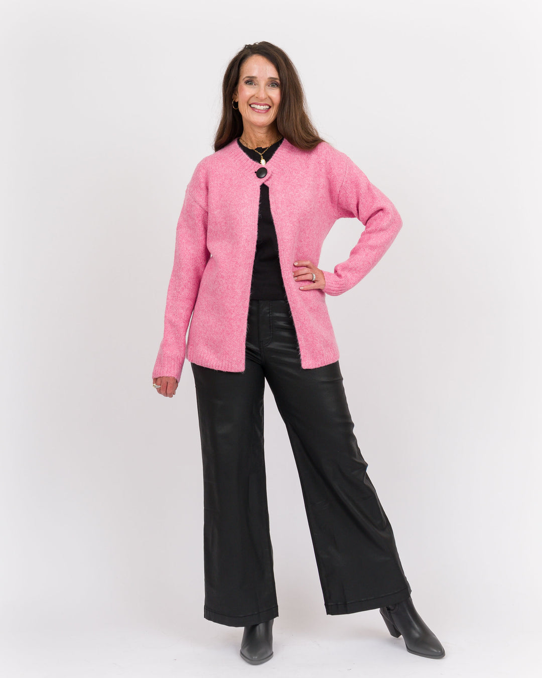 Pink Cardigan Sweater