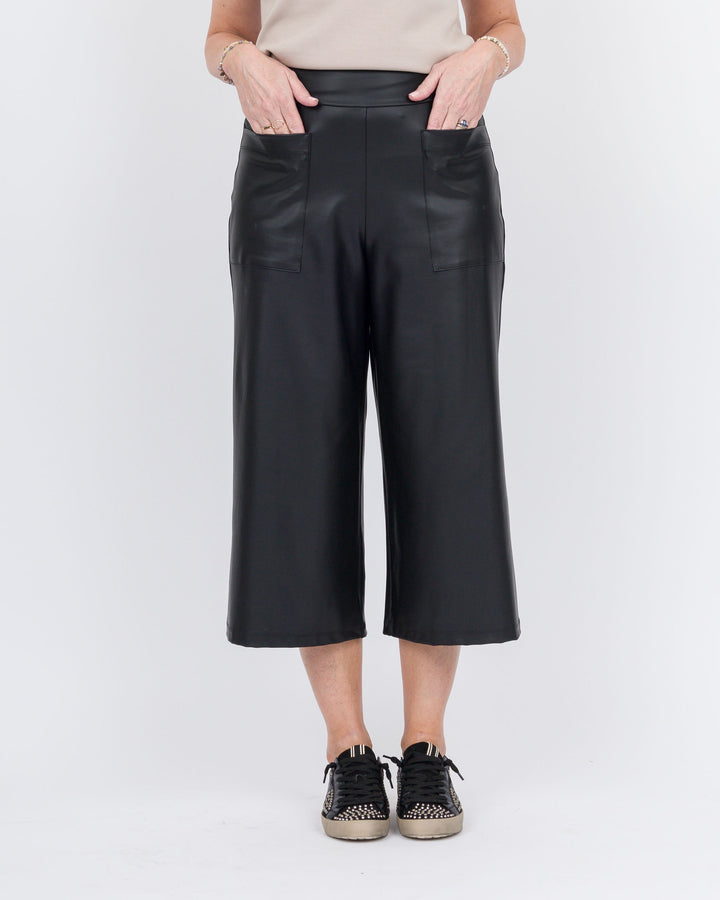 Clara Sunwoo Liquid Leather Gaucho Pants