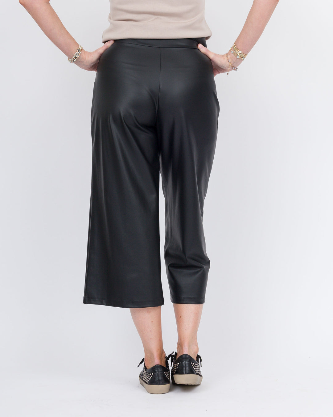 Clara Sunwoo Liquid Leather Gaucho Pants