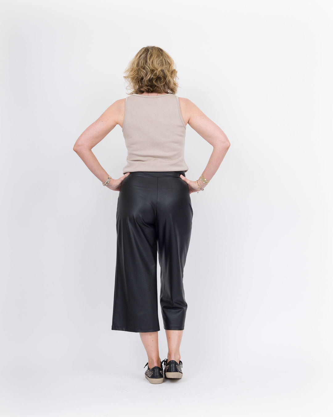 Clara Sunwoo Liquid Leather Gaucho Pants