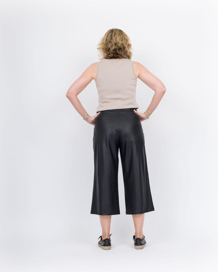 Clara Sunwoo Liquid Leather Gaucho Pants