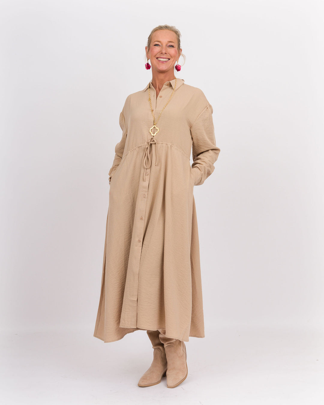 Brenda Midi Dress Camel