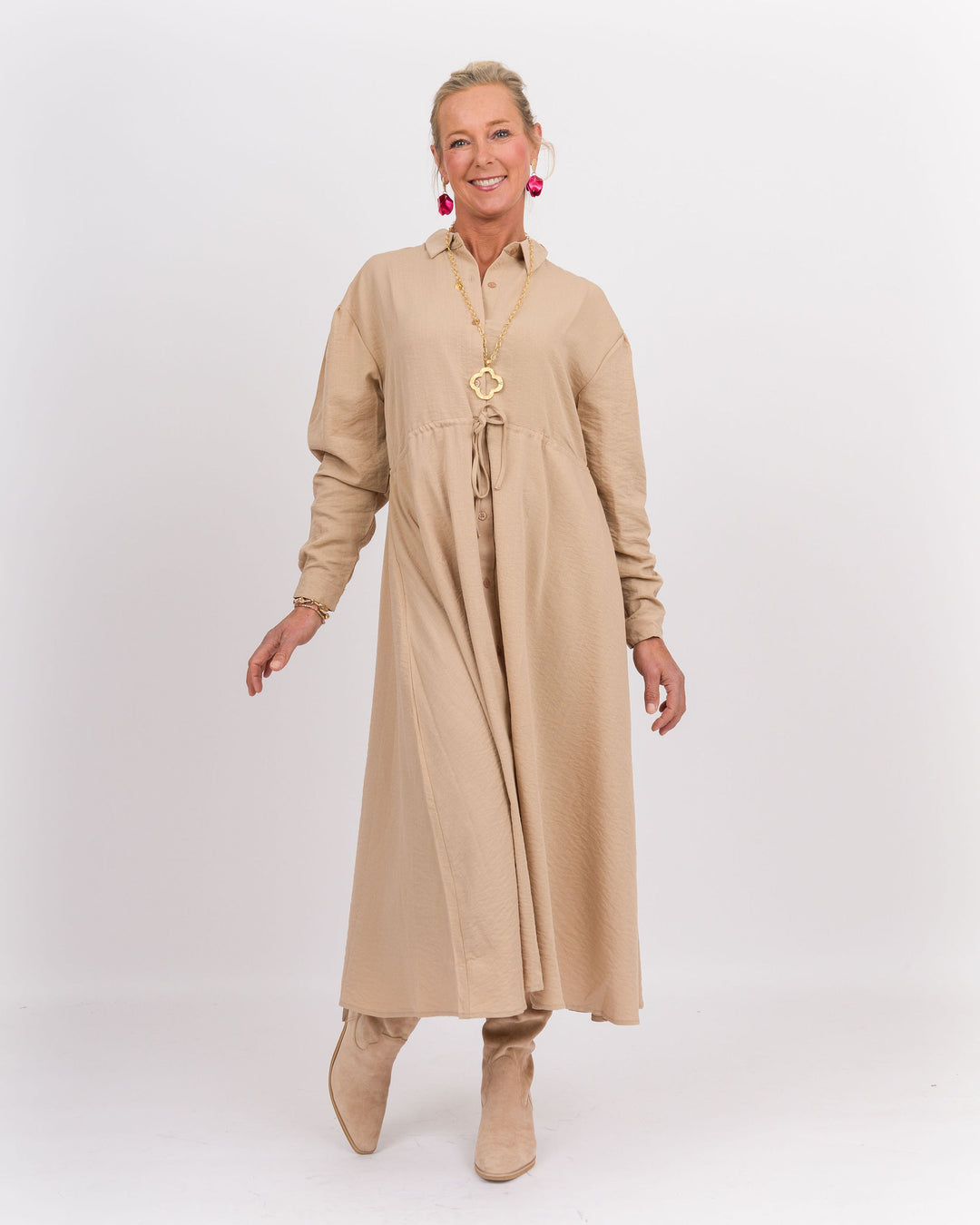 Brenda Midi Dress Camel