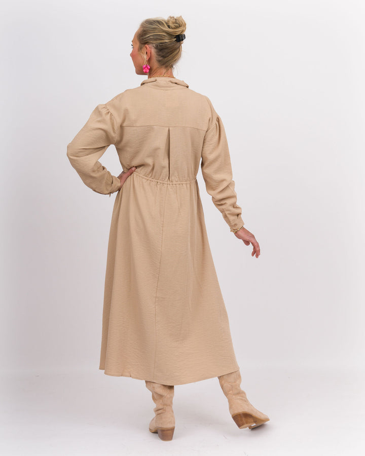 Brenda Midi Dress Camel
