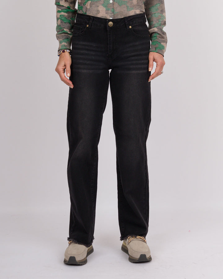 Heart of Pine Mineral Black Wide Leg Jeans