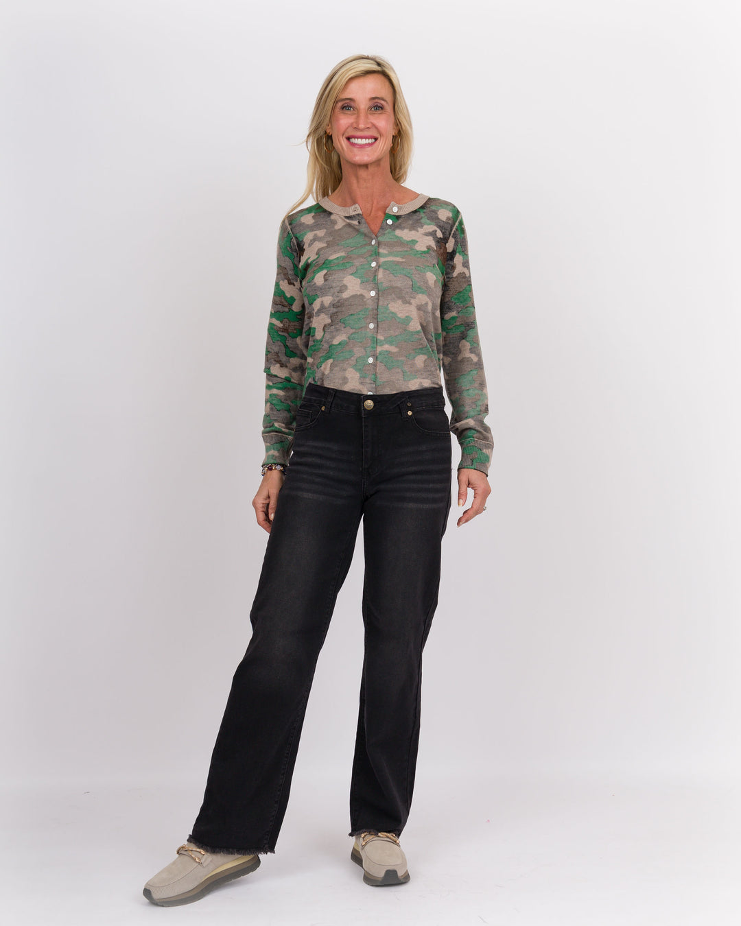 Heart of Pine Mineral Black Wide Leg Jeans