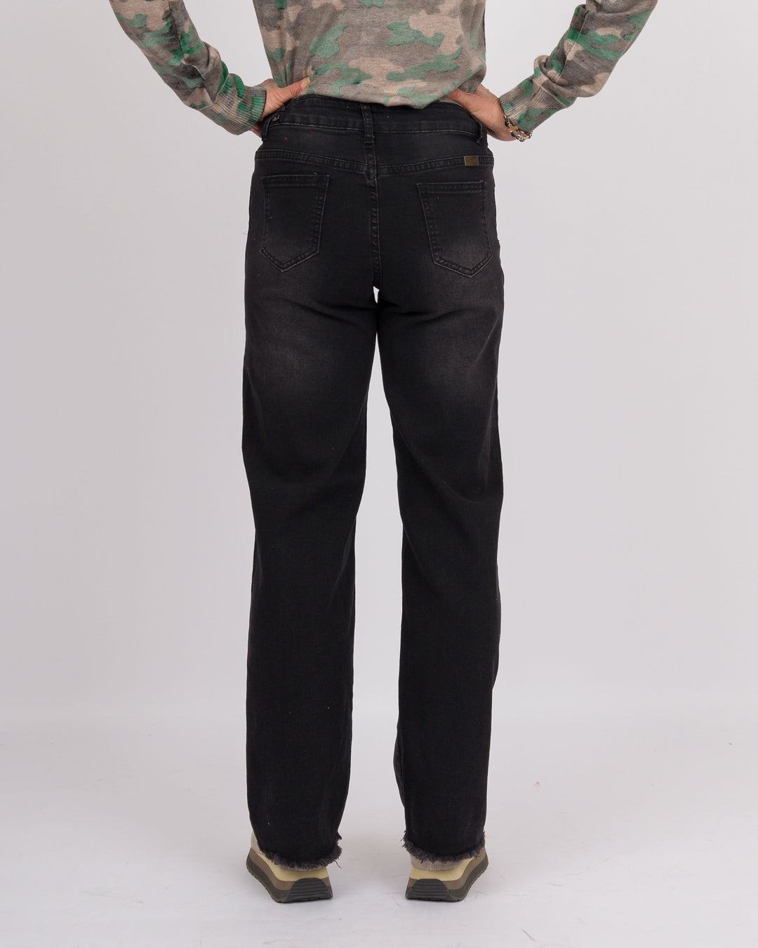 Heart of Pine Mineral Black Wide Leg Jeans
