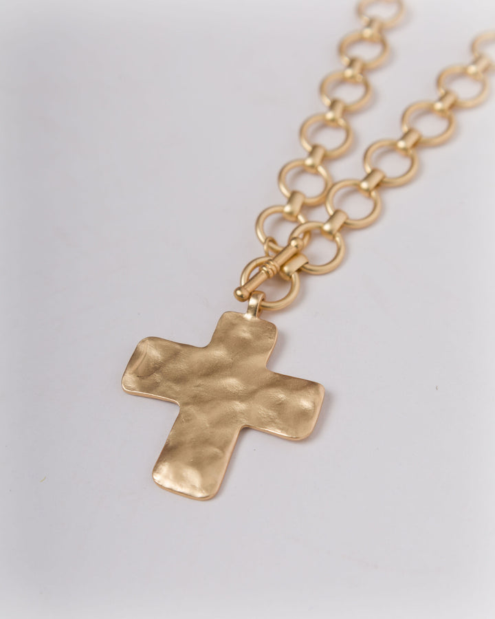 SM Cross Necklace Gold