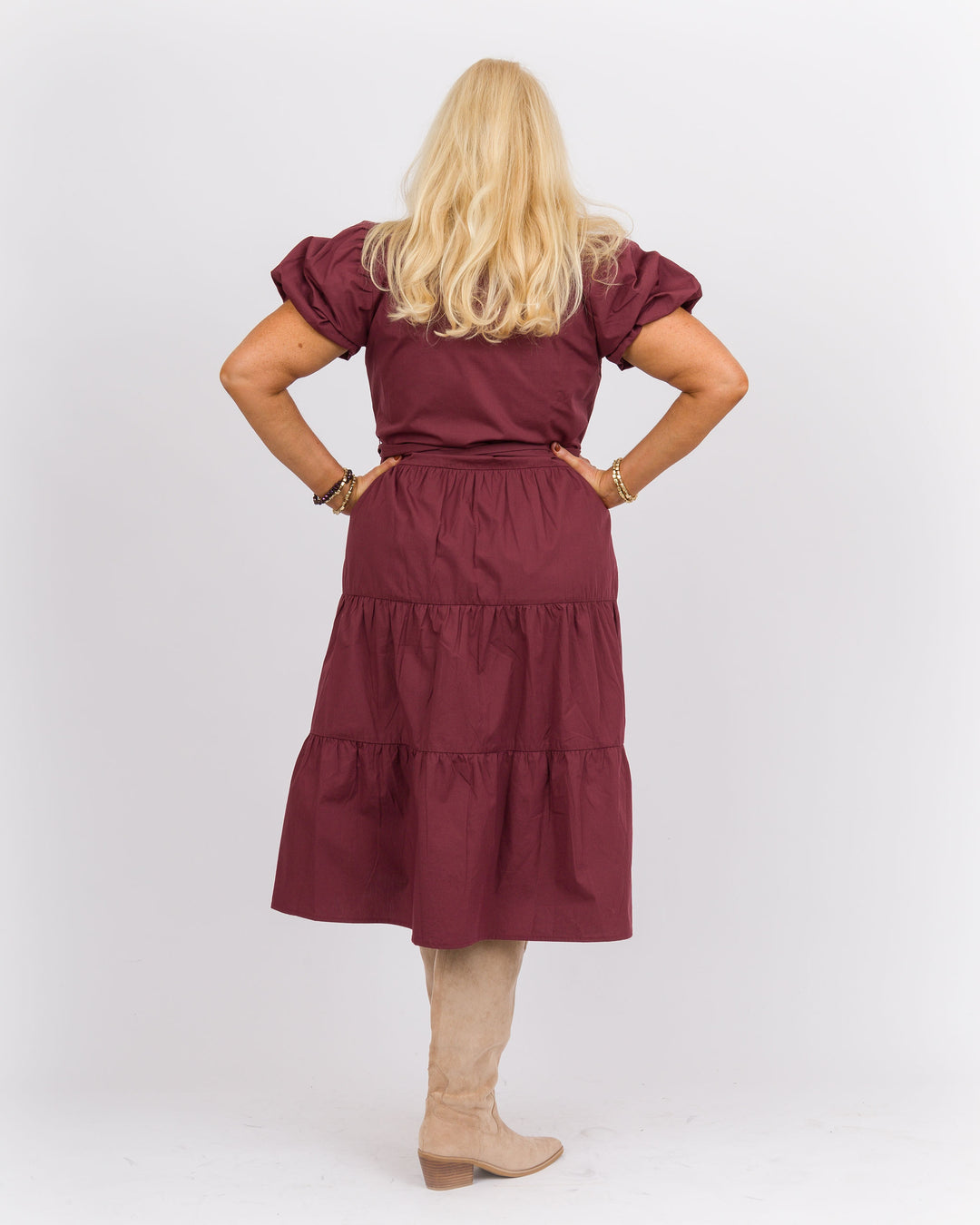 Clara  Wine Dress