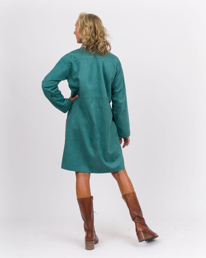 Teal Green Duster Dress