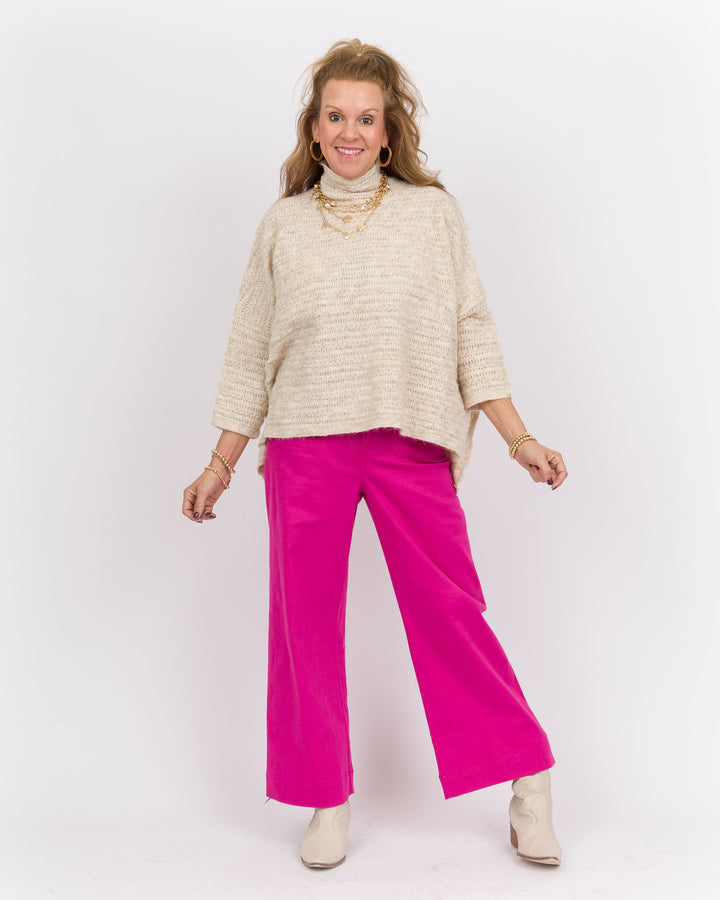 Sasha Wide Leg Pants - Hot Pink