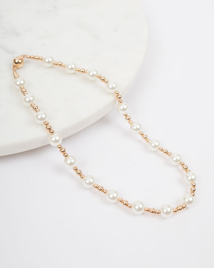 Pearls and Gold Beads Necklace