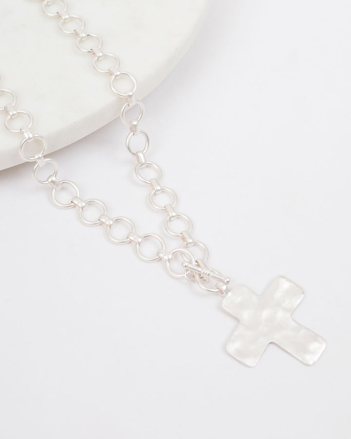SM Cross Necklace Silver