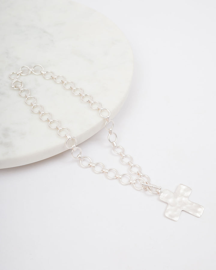 SM Cross Necklace Silver