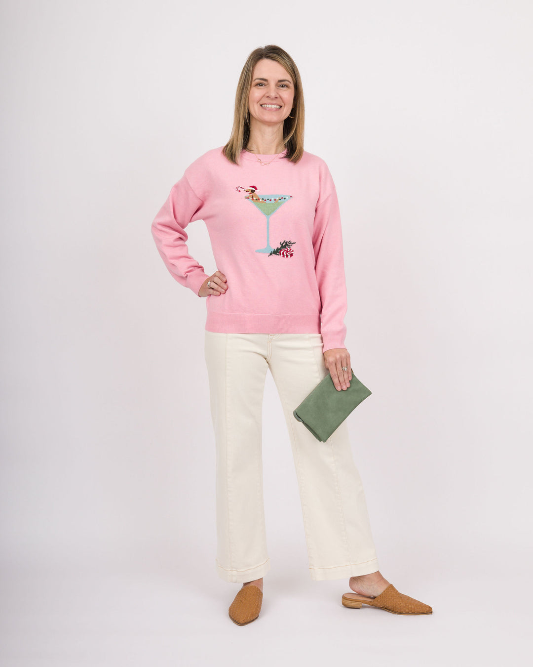 Pink Cocktail Dog Sweater