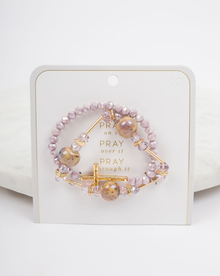 Pray On It Bracelet - Mauve