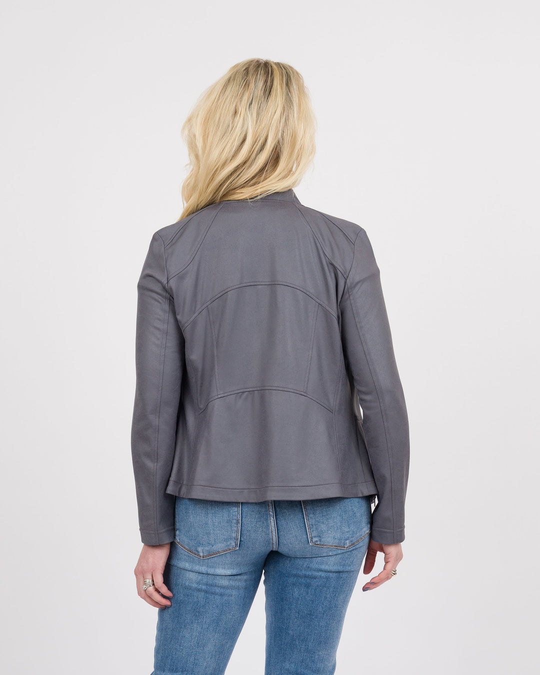 Clara Sunwoo Classic Liquid Leather Jacket - Charcoal