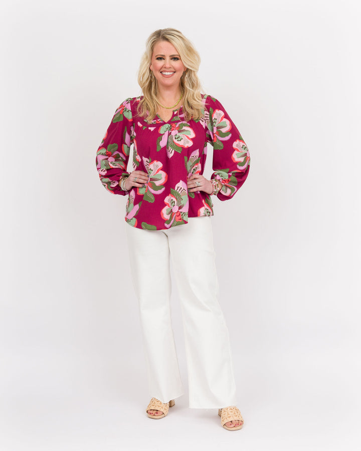 Janelle Top Plum-Final Sale