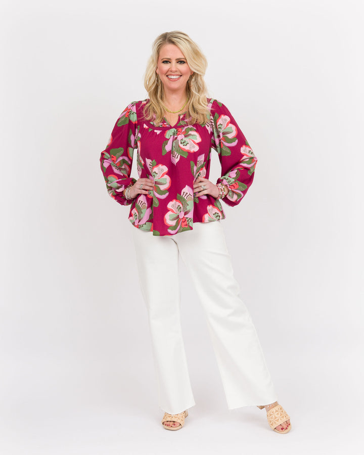 Janelle Top Plum-Final Sale