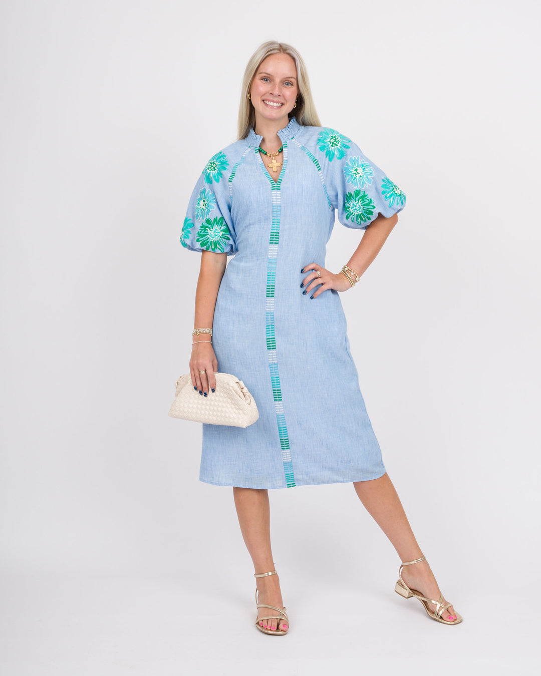 Bridget Blue Midi Dress