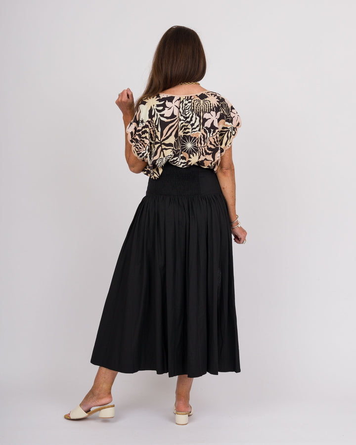 Talley Tassel Trimmed Top - Black