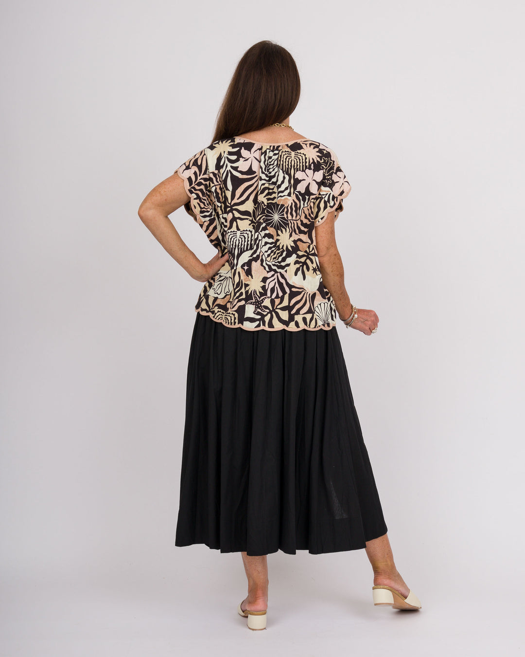 Talley Tassel Trimmed Top - Black