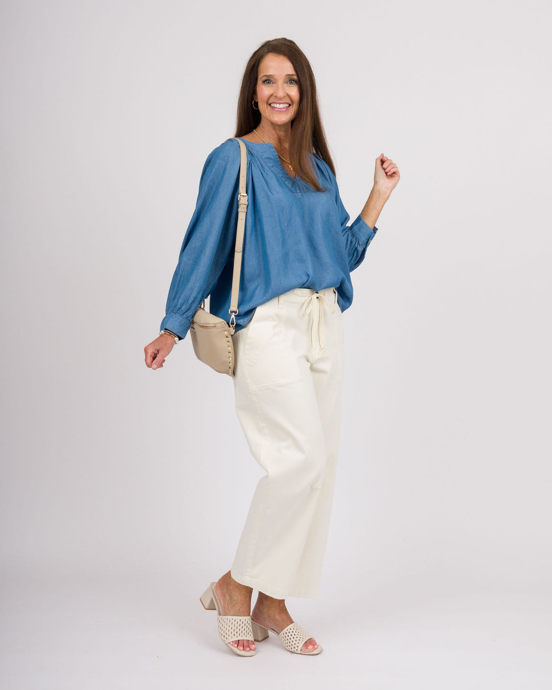 Marysue Blouse Medium Wash