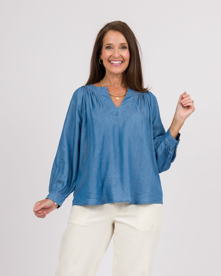 Marysue Blouse Medium Wash