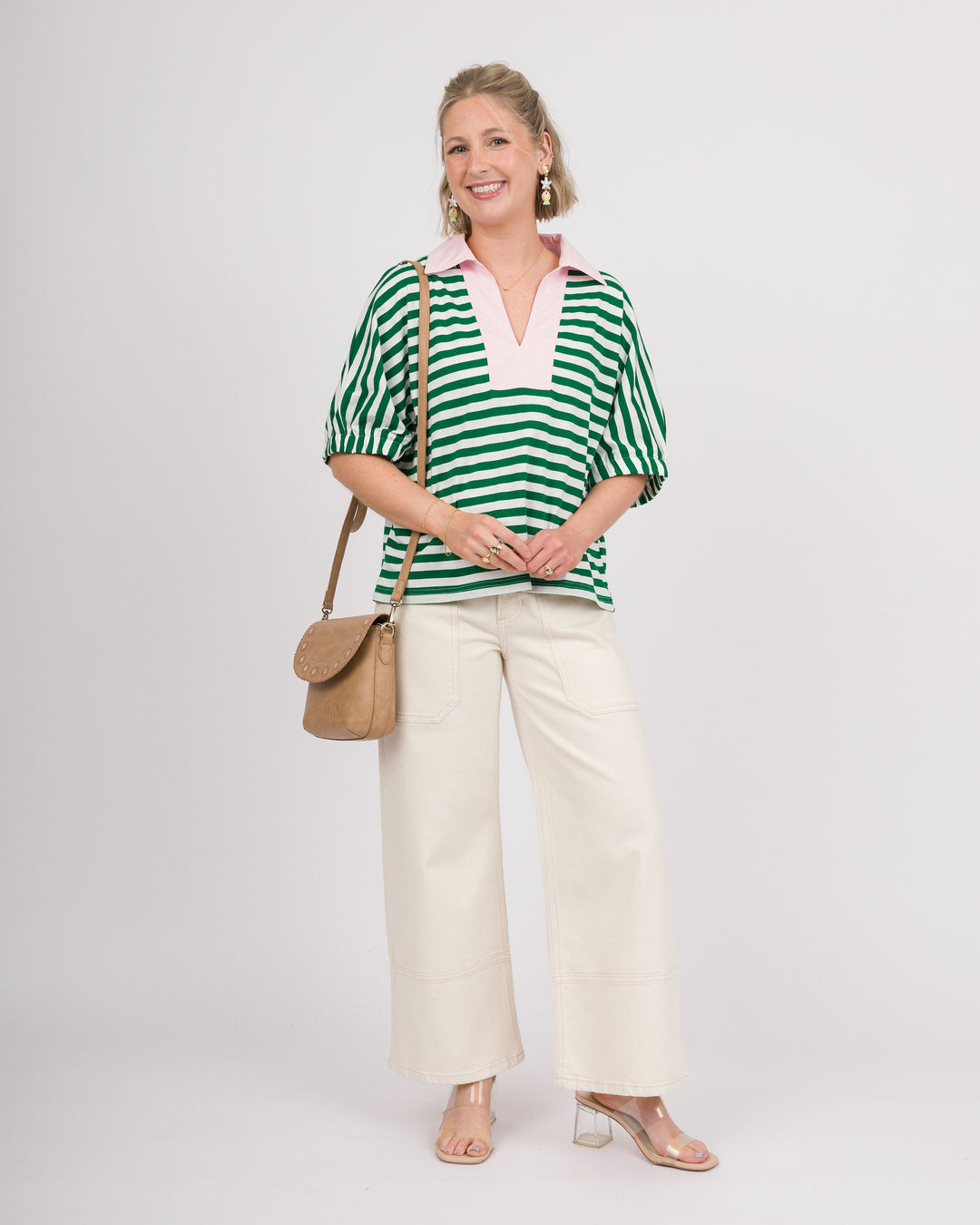 Watermelon Sugar Striped Top - Green