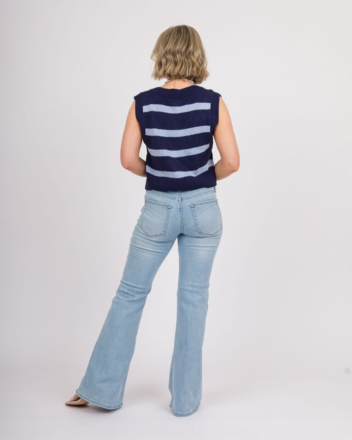 Case of the Blues Striped Sweater Vest