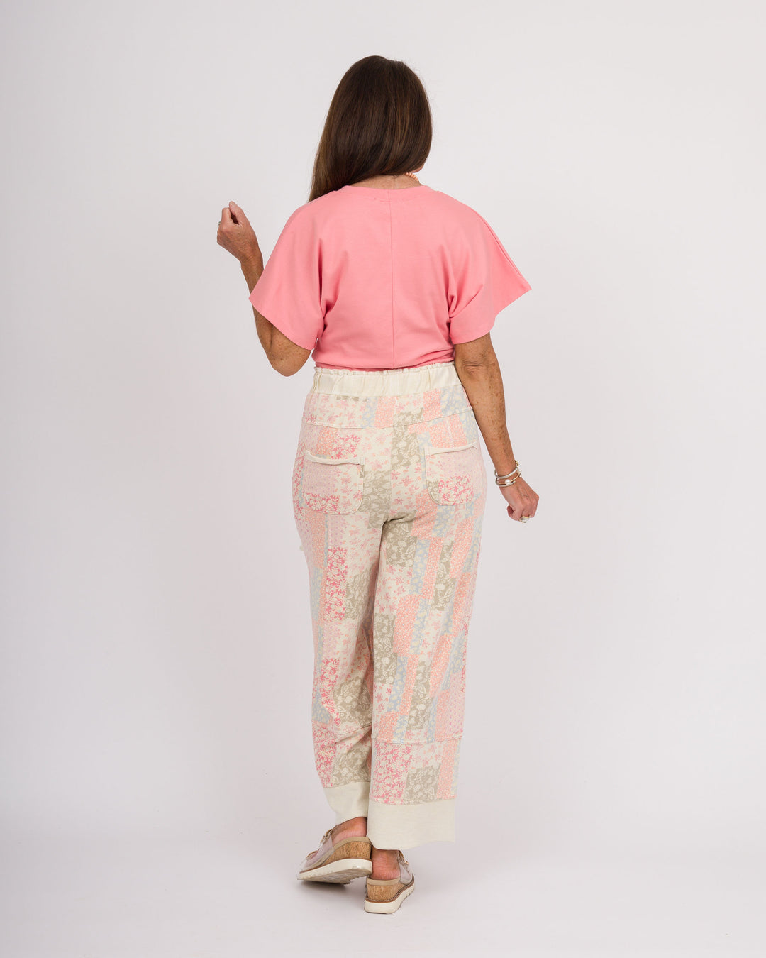 Pollyanna Floral Patchwork Pants - Natural